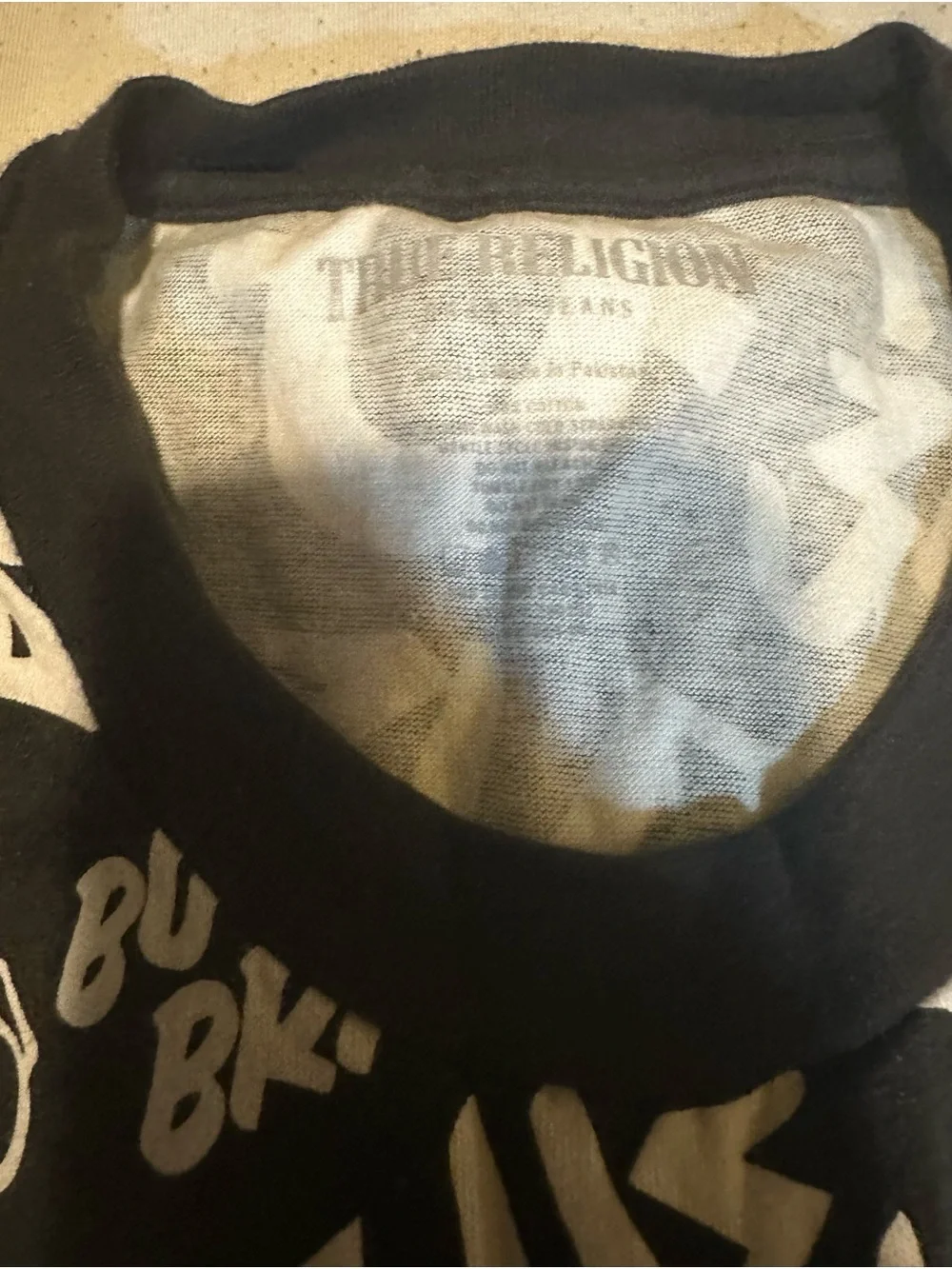 True Religion Black and White Logo Graphic Tee